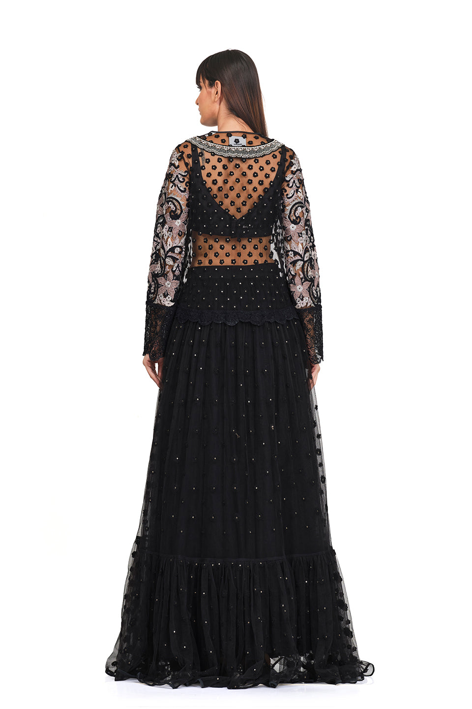 Long tunic with patchwork embroidery