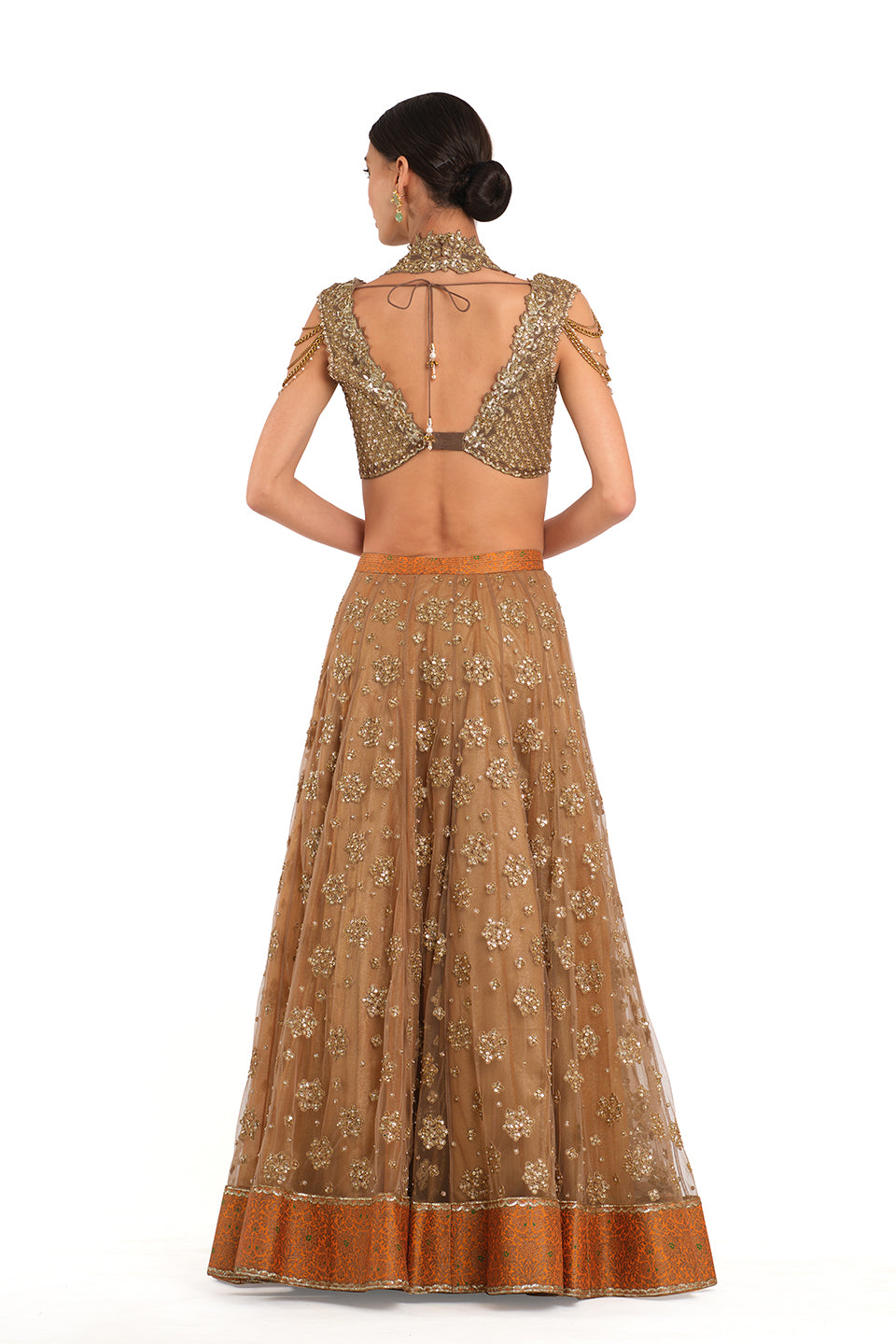 Embroidered Lehenga with Blouse and Dupatta