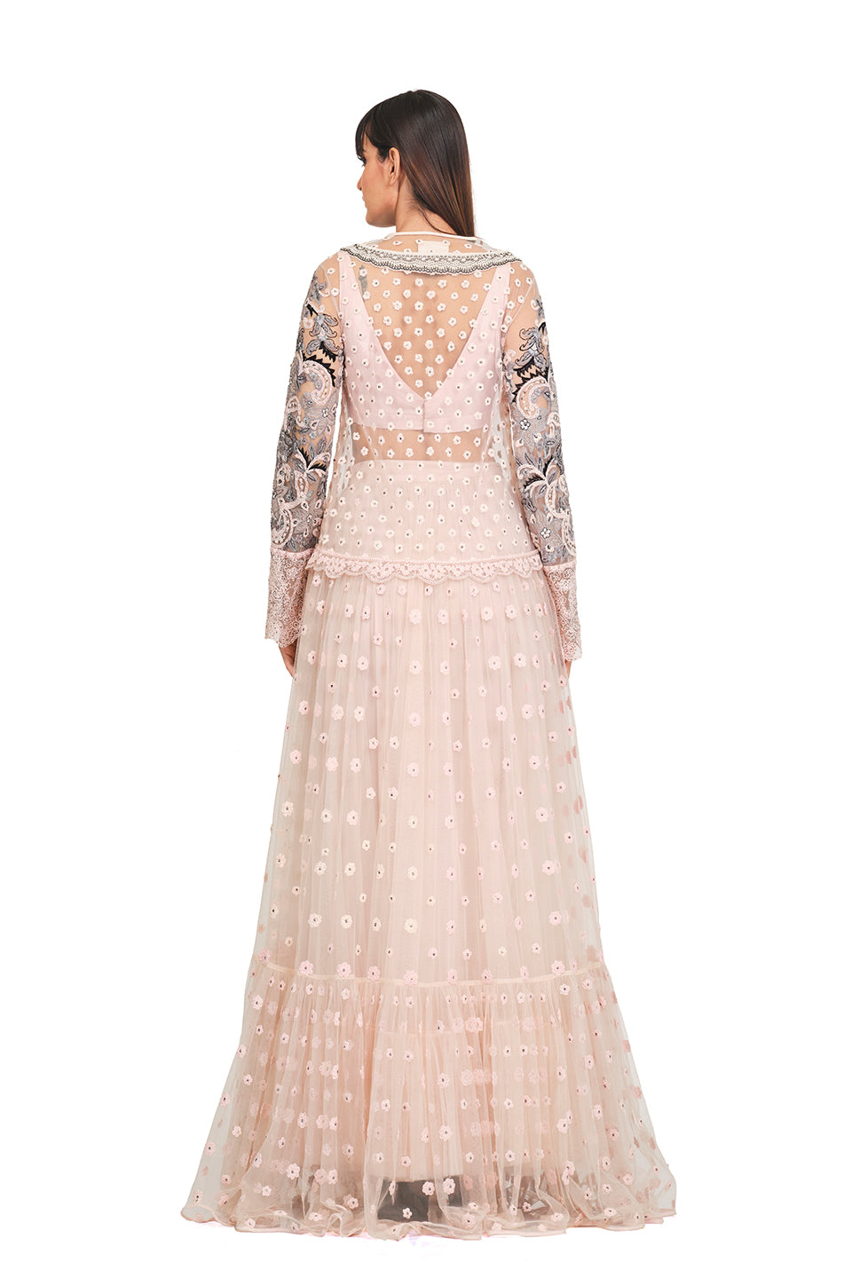 Long tunic with patchwork embroidery