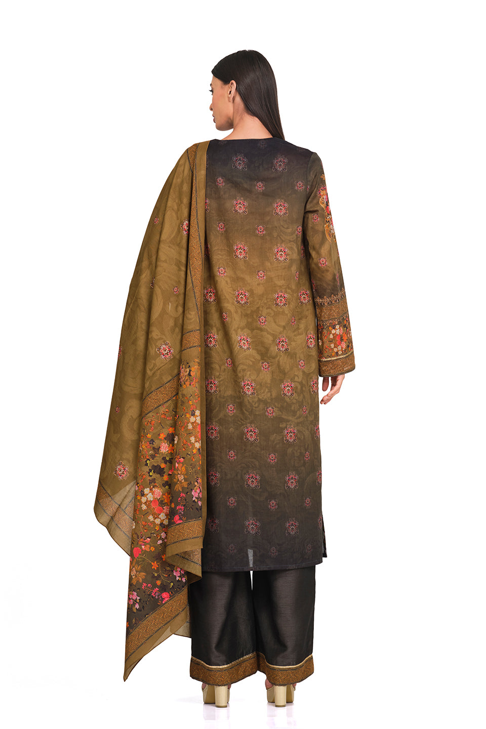 Ombre printed tunic set