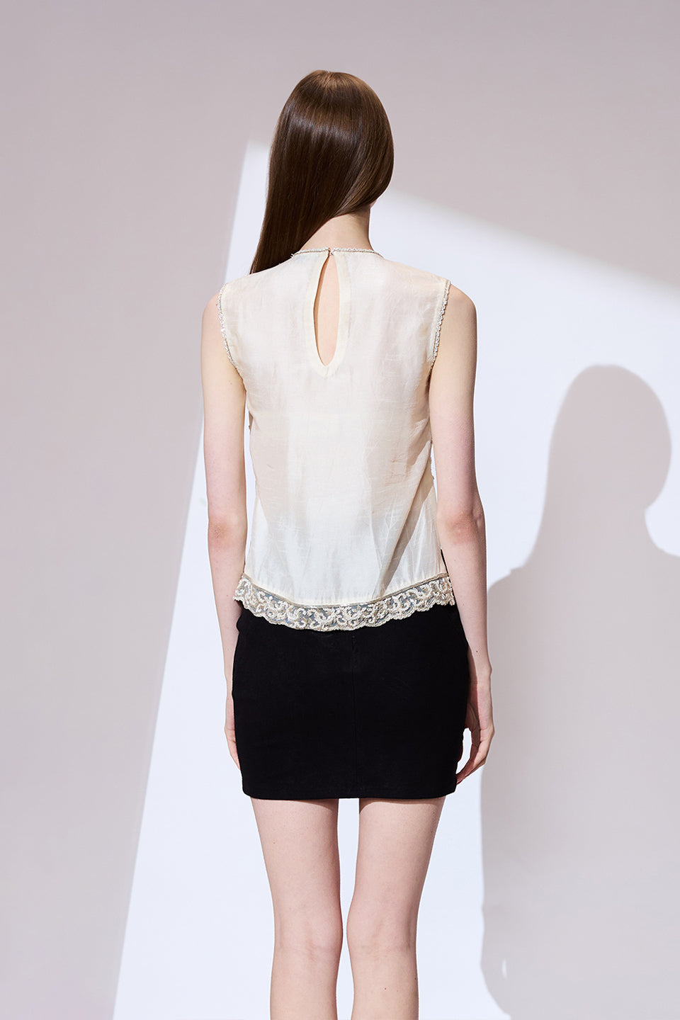 Ivory handcrafted top