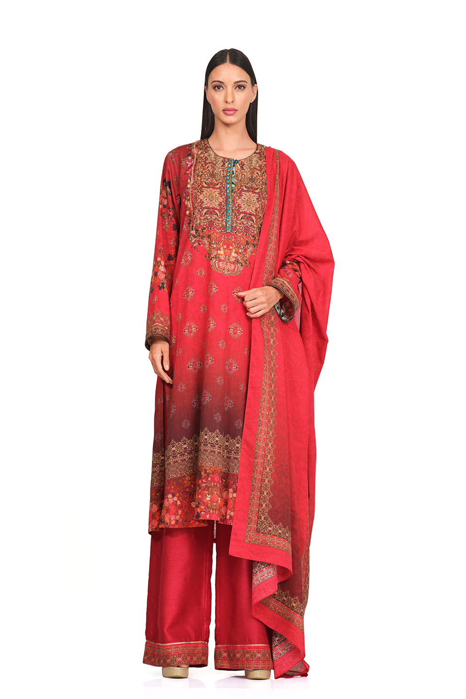 Red tunic set