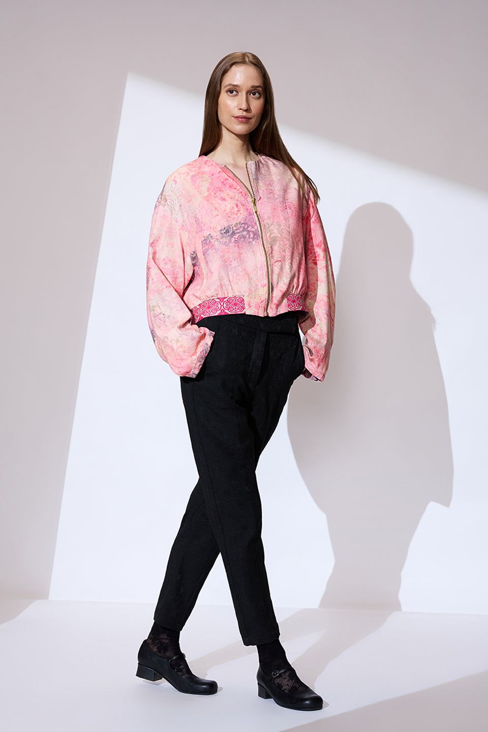 Printed bomber jacket