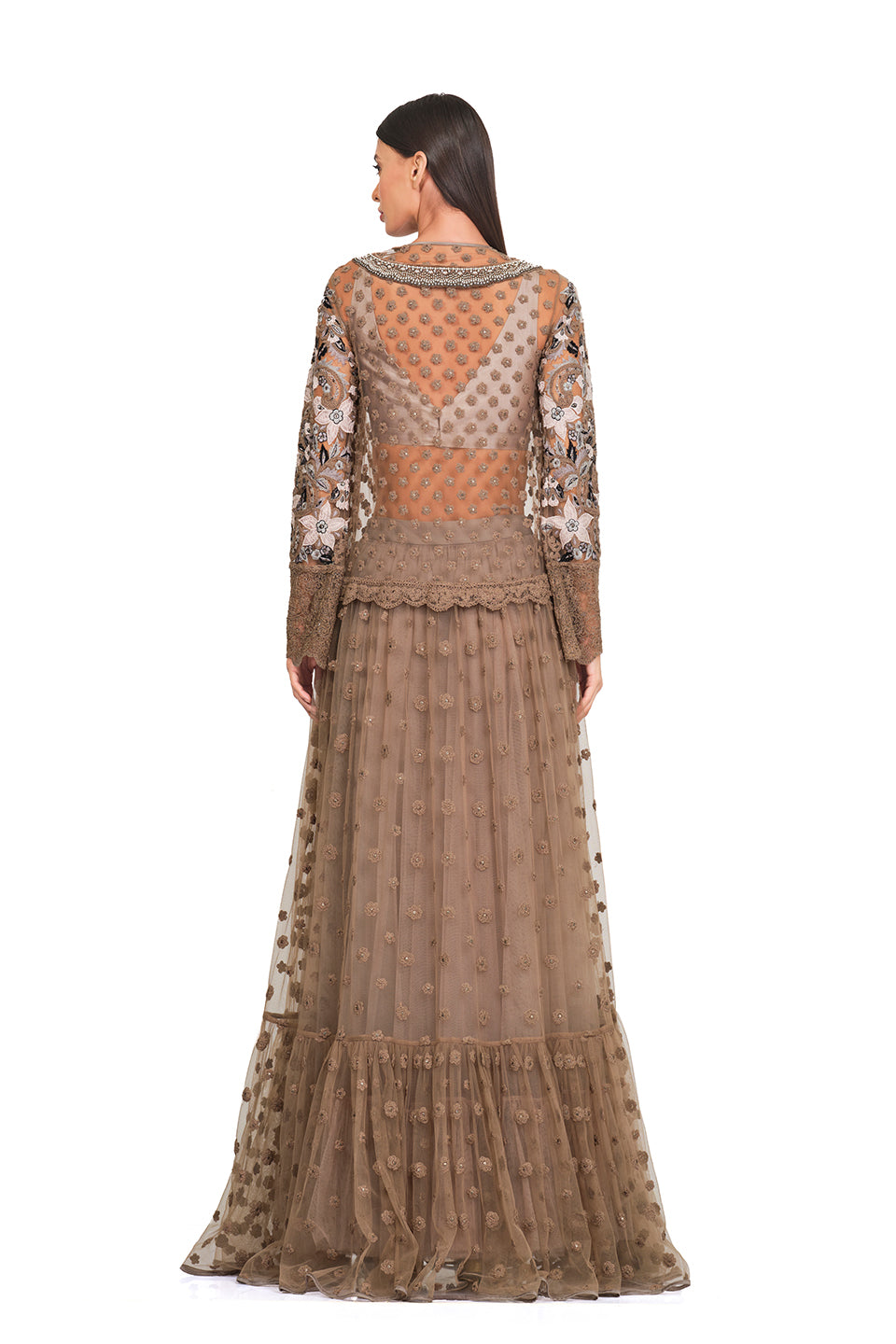 Long tunic with patchwork embroidery