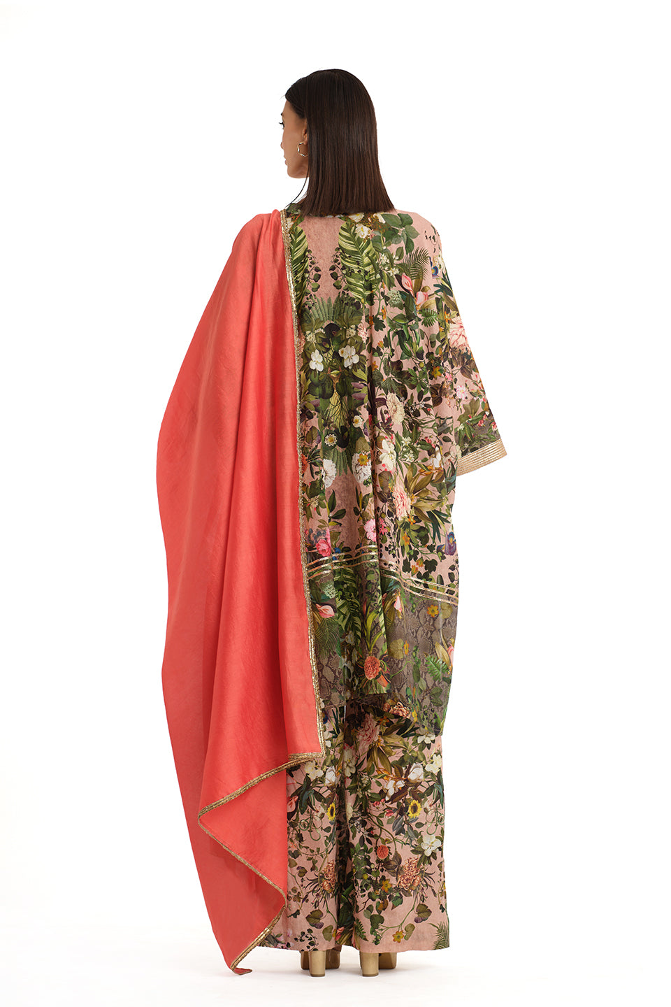 Botanical printed tunic set