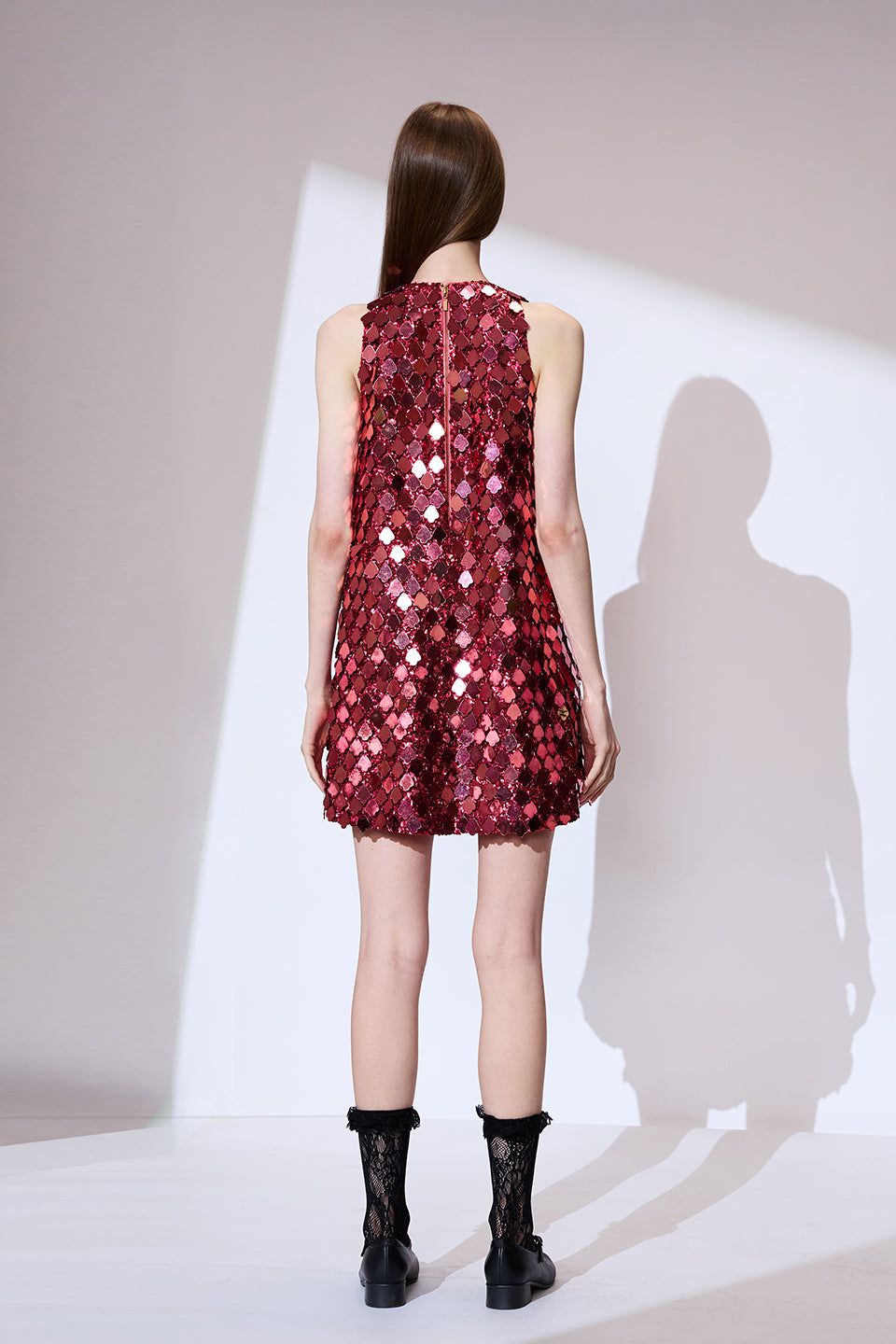 Red avant garde short dress