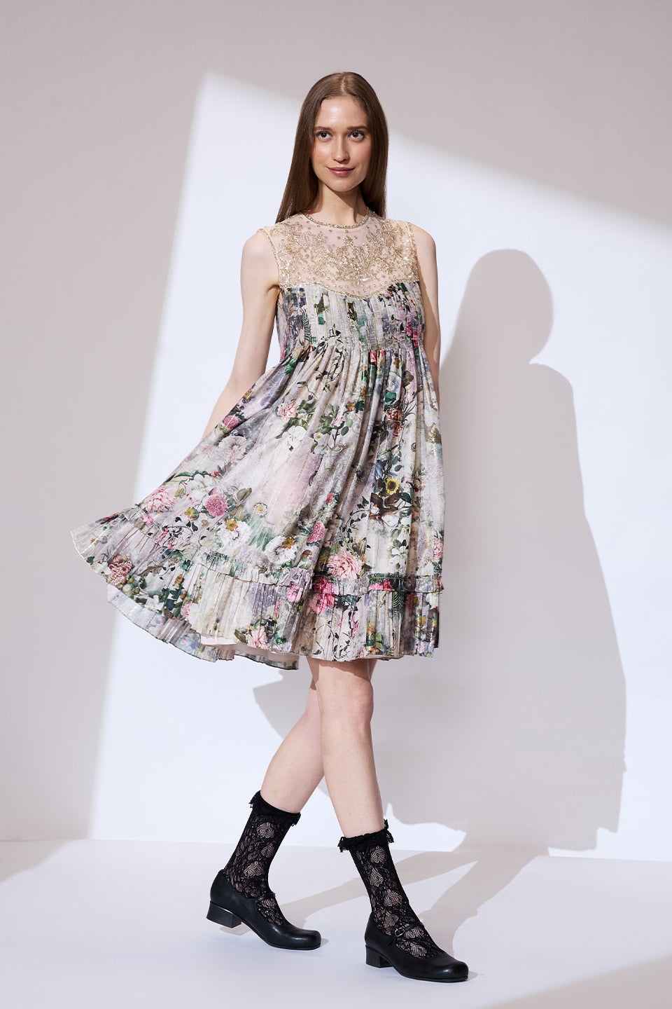 embroidered short dress