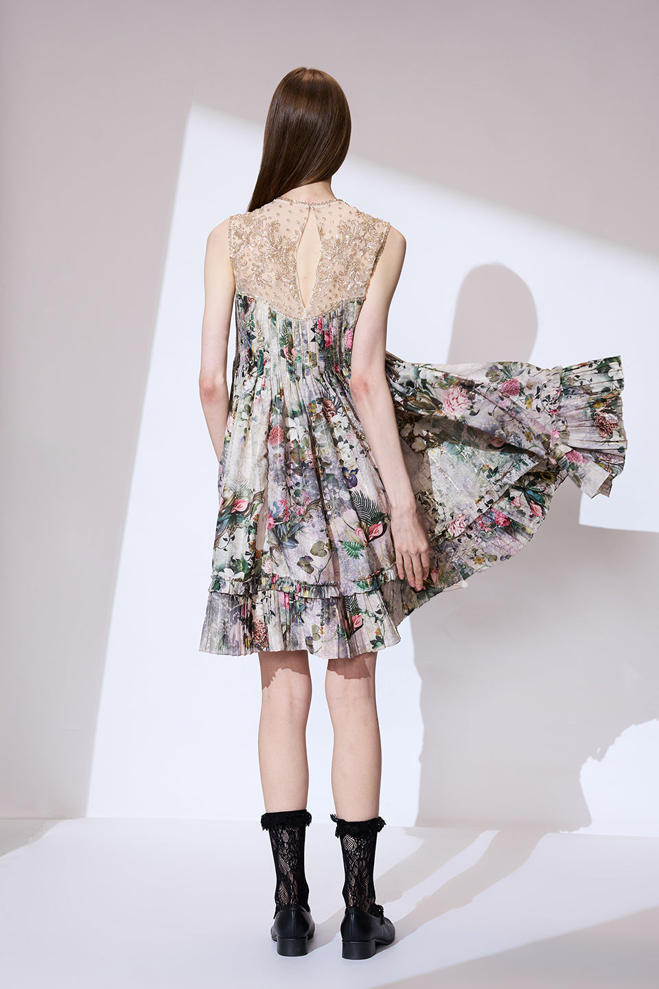 embroidered short dress