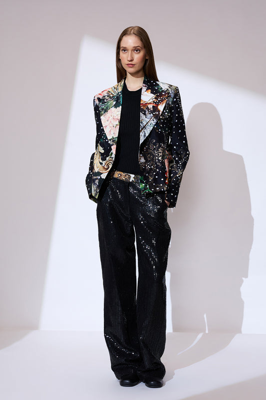 Black sequinned blazer