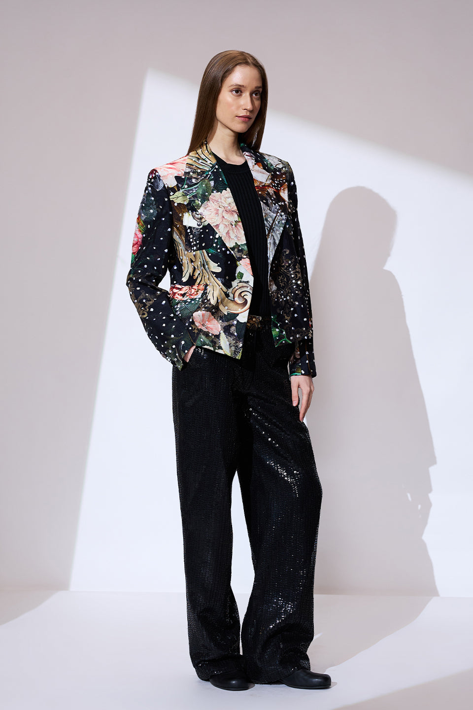 Black sequinned blazer