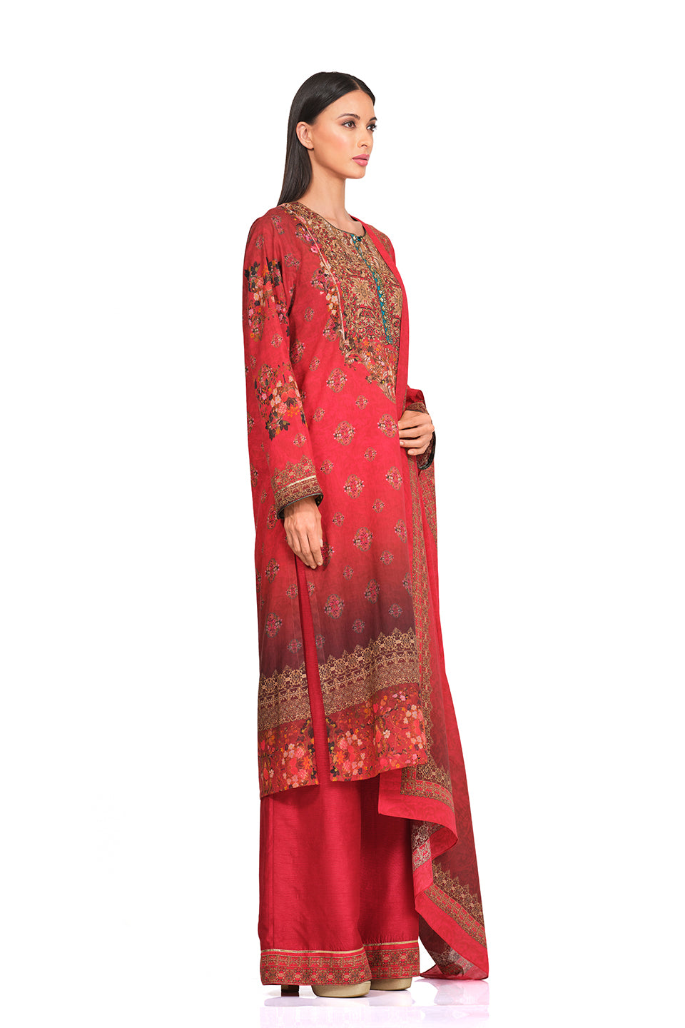 Red tunic set
