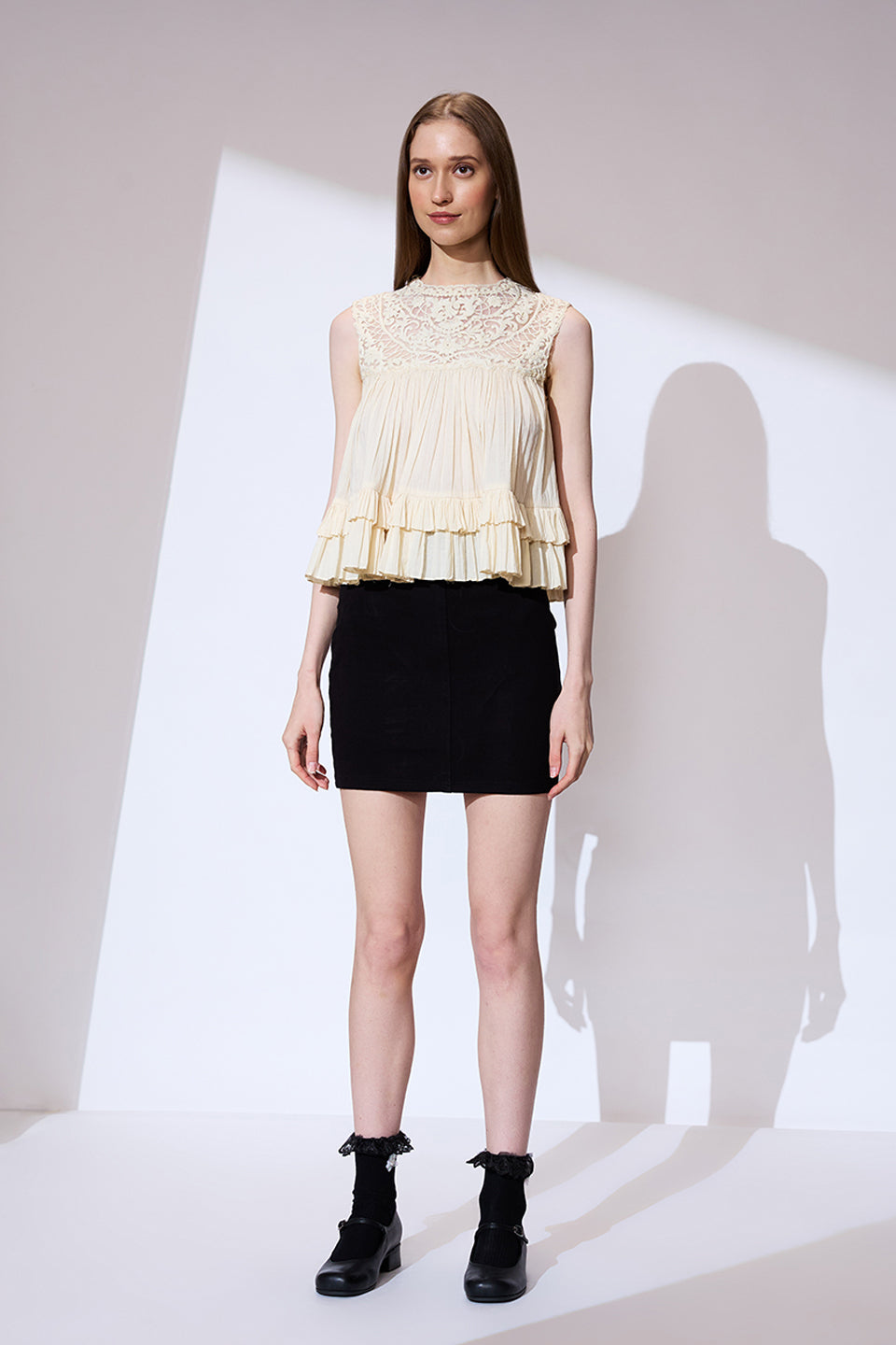 Ivory threadwork top