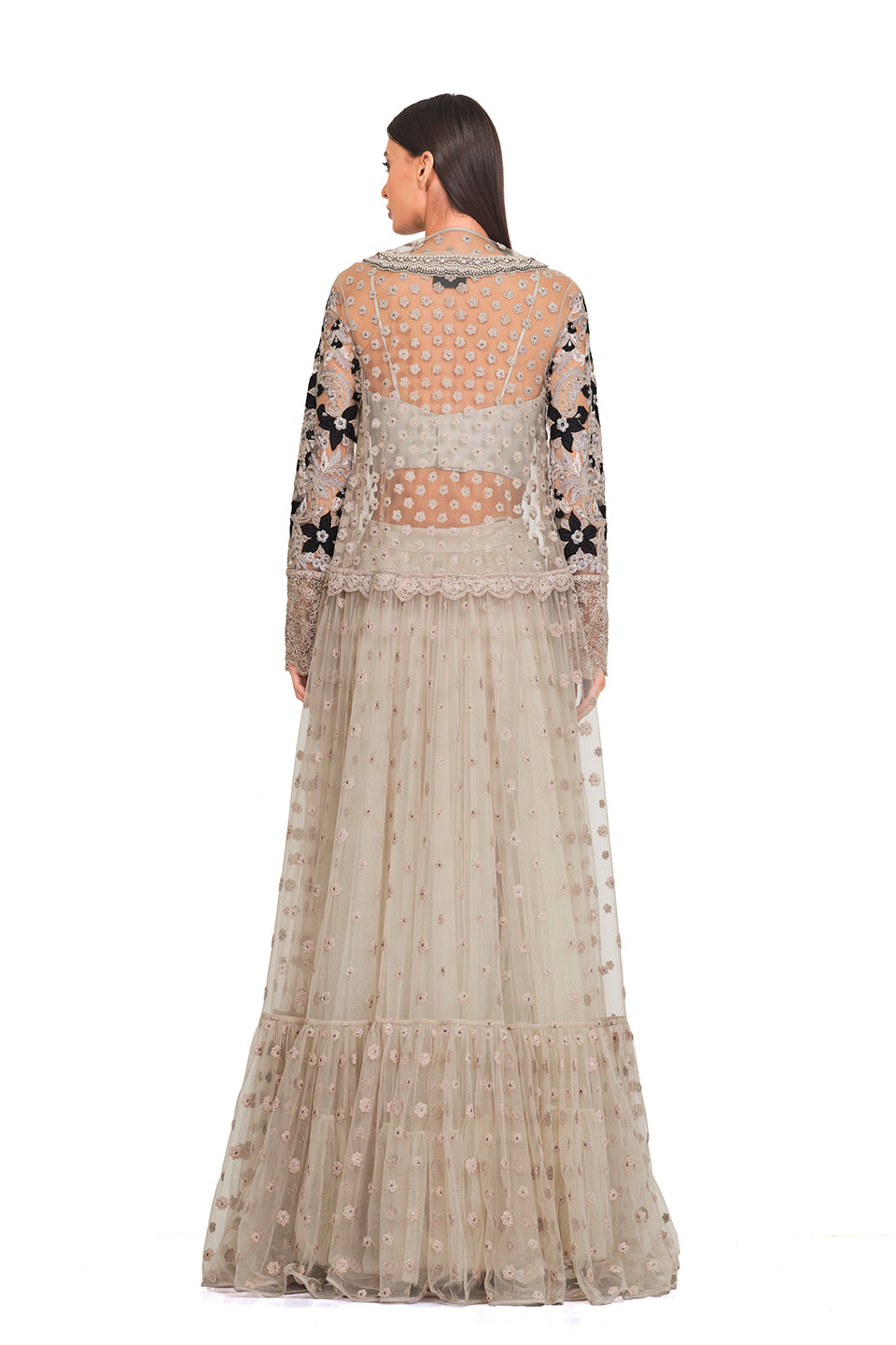 Long tunic with patchwork embroidery