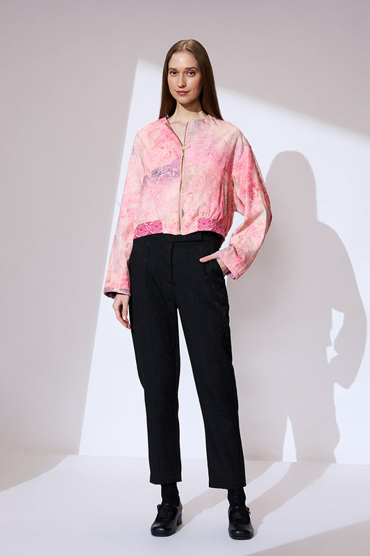 Printed bomber jacket