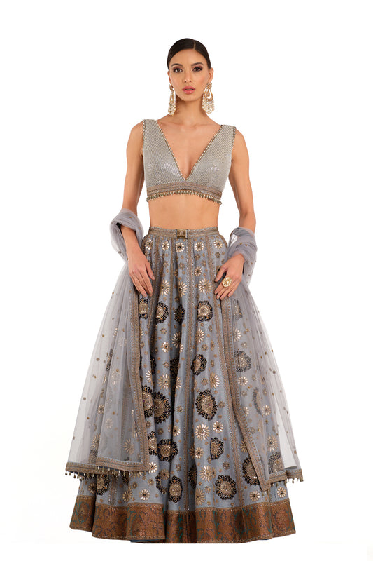Heavy Embroidered Lehenga with Embroidered Blouse
