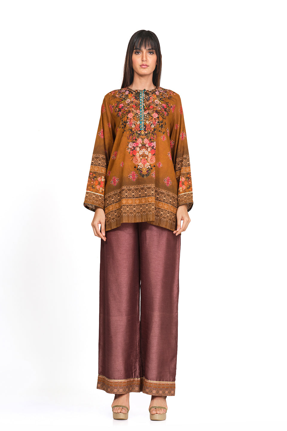 Printed cotton kaftan
