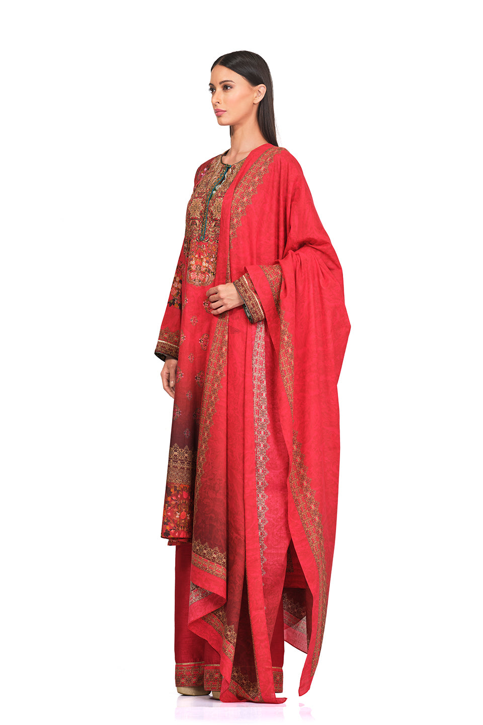 Red tunic set