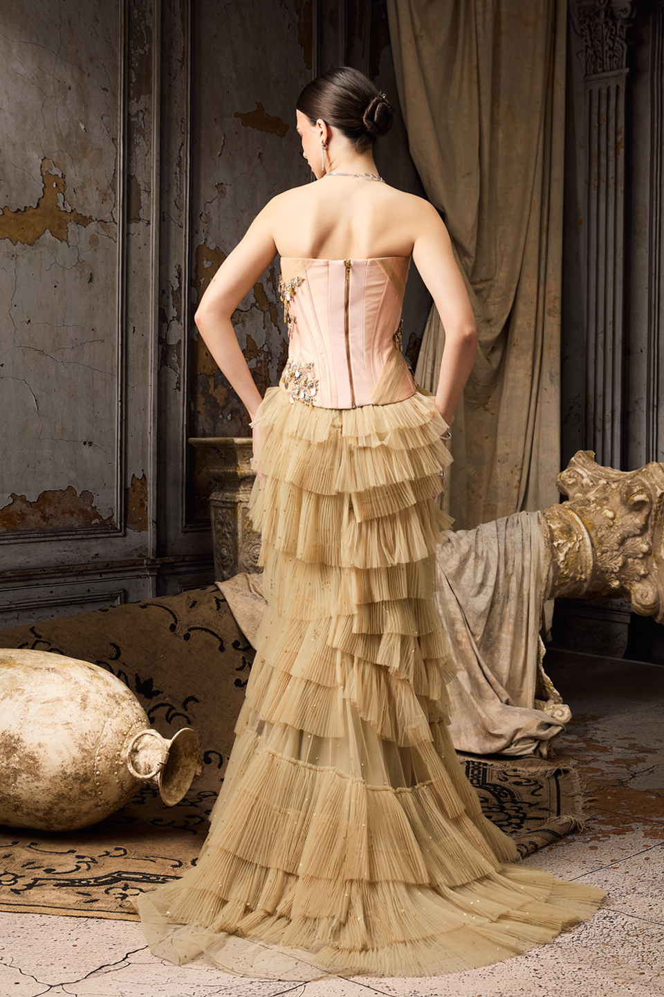 Corset Fit & Pleated Lehenga Set