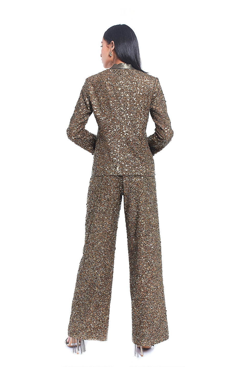 Antique gold sequinned blazer