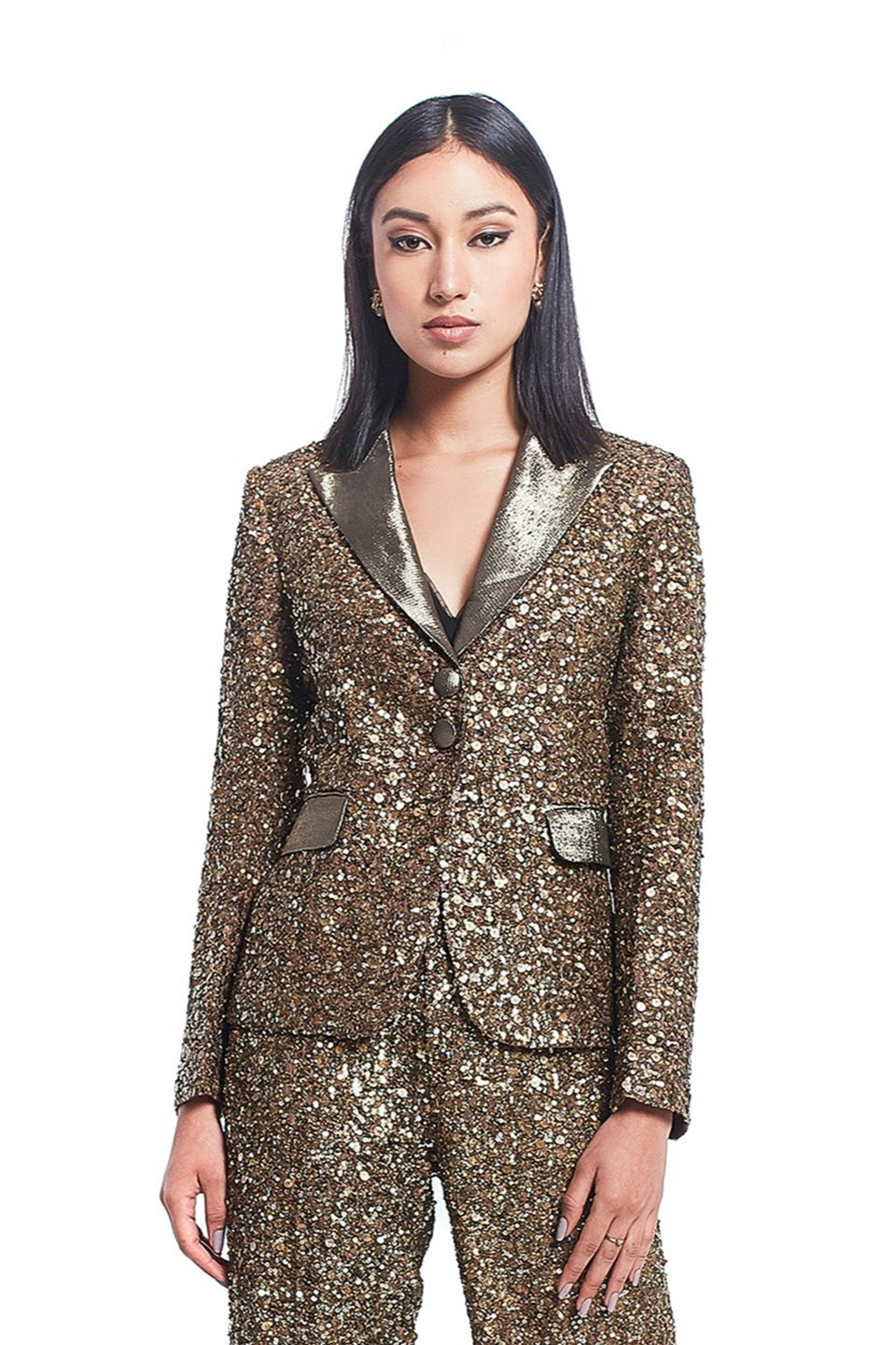 Antique gold sequinned blazer
