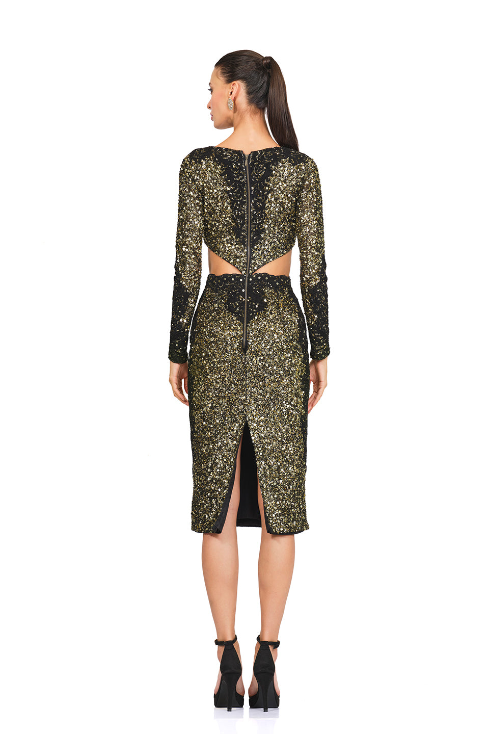 Cord embroidered short dress