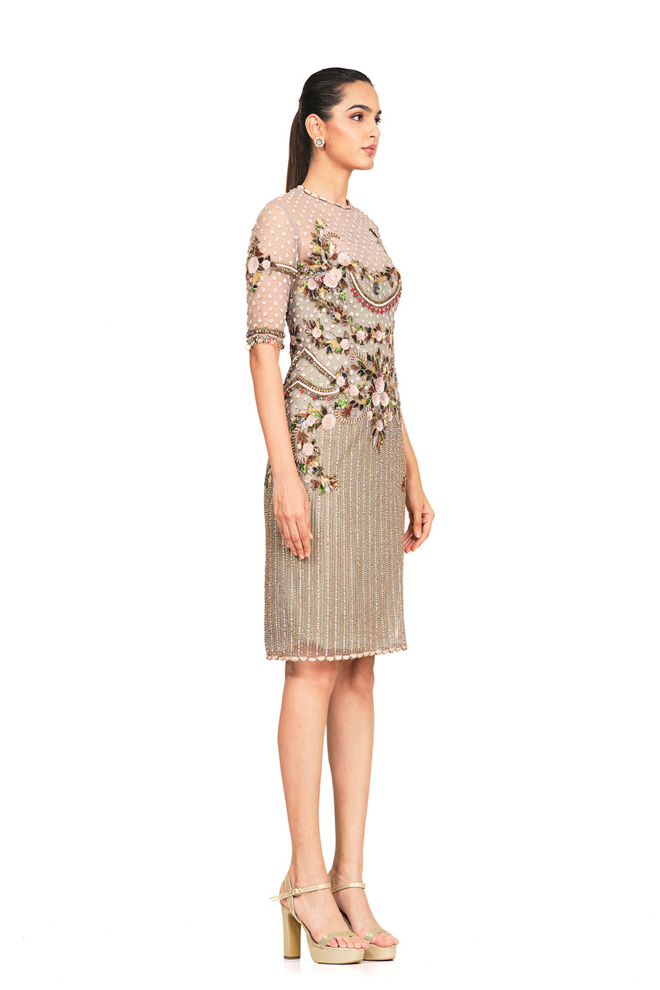 Hand embroidered shift dress
