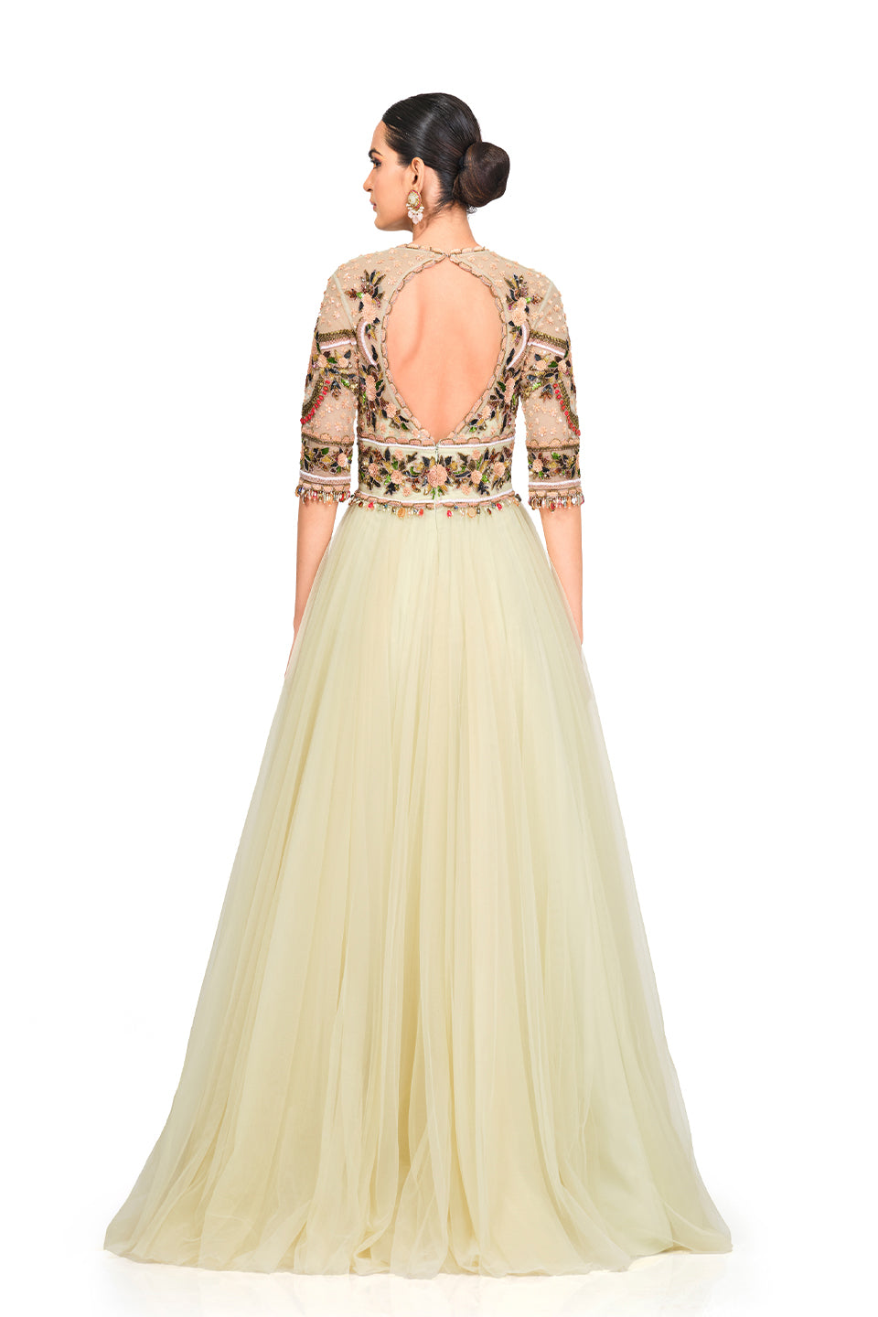 Hand embroidered Anarkali gown