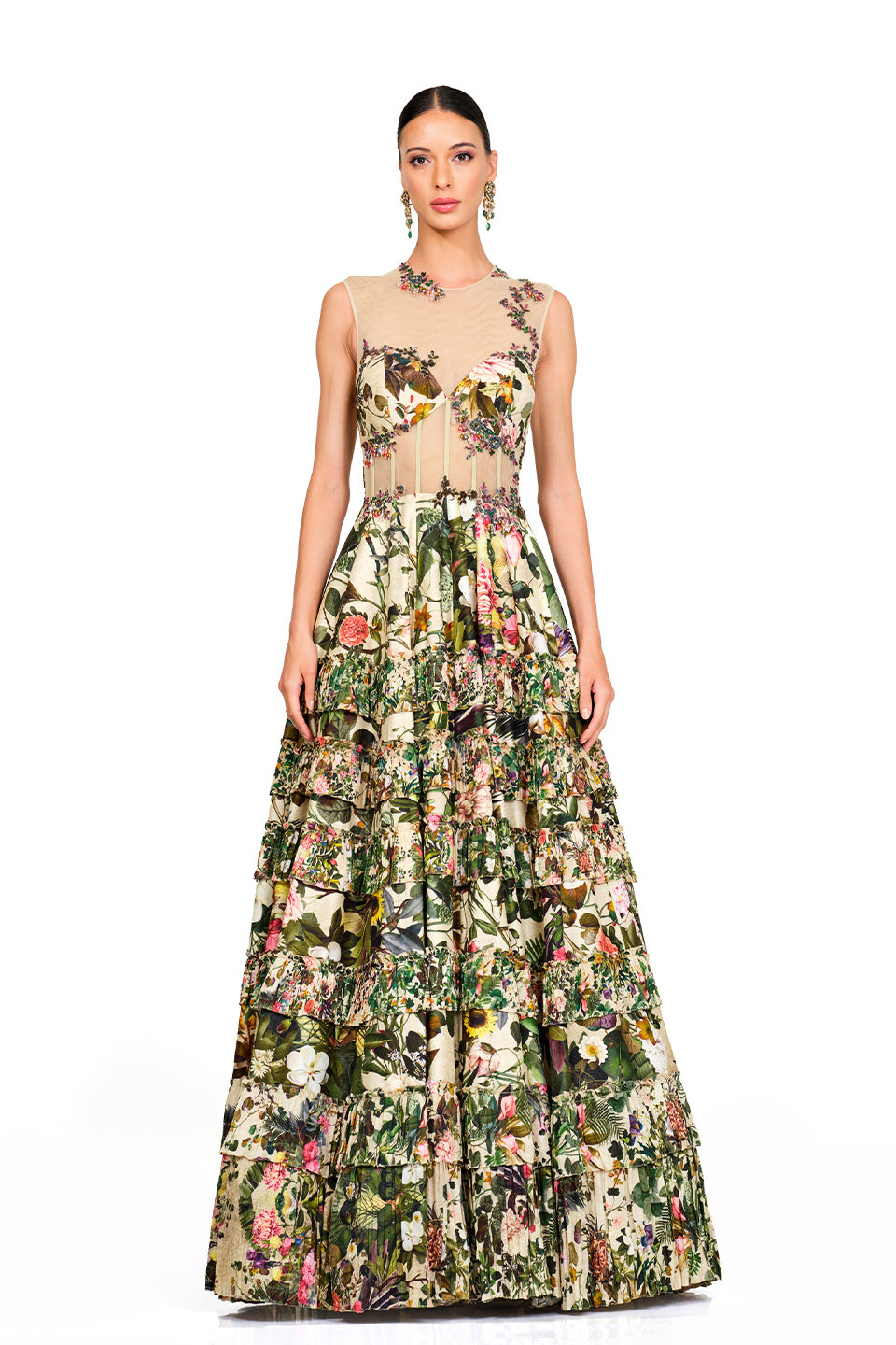 Signature printed gown