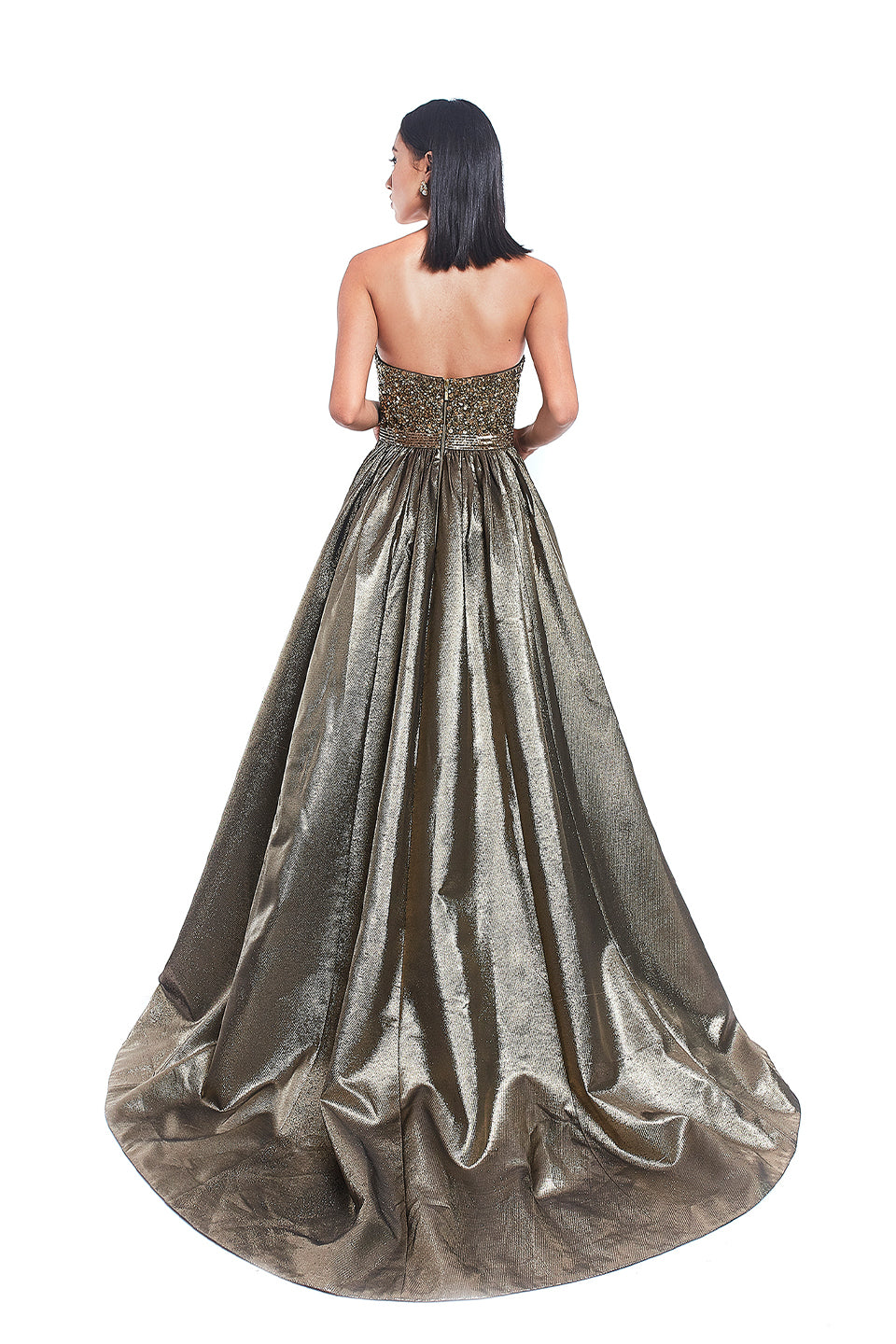 Gold tube long gown