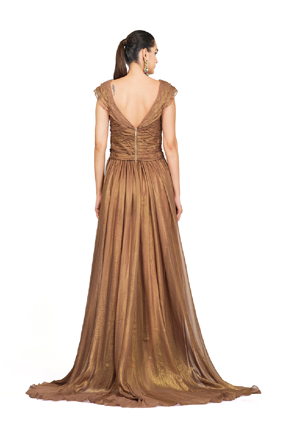 Copper layered gown