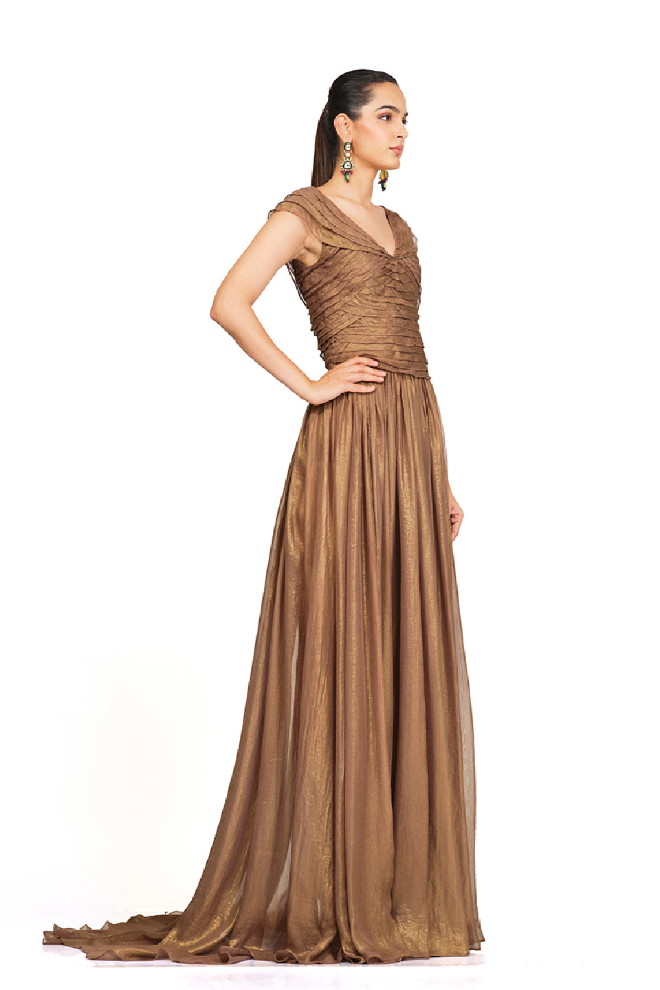 Copper layered gown