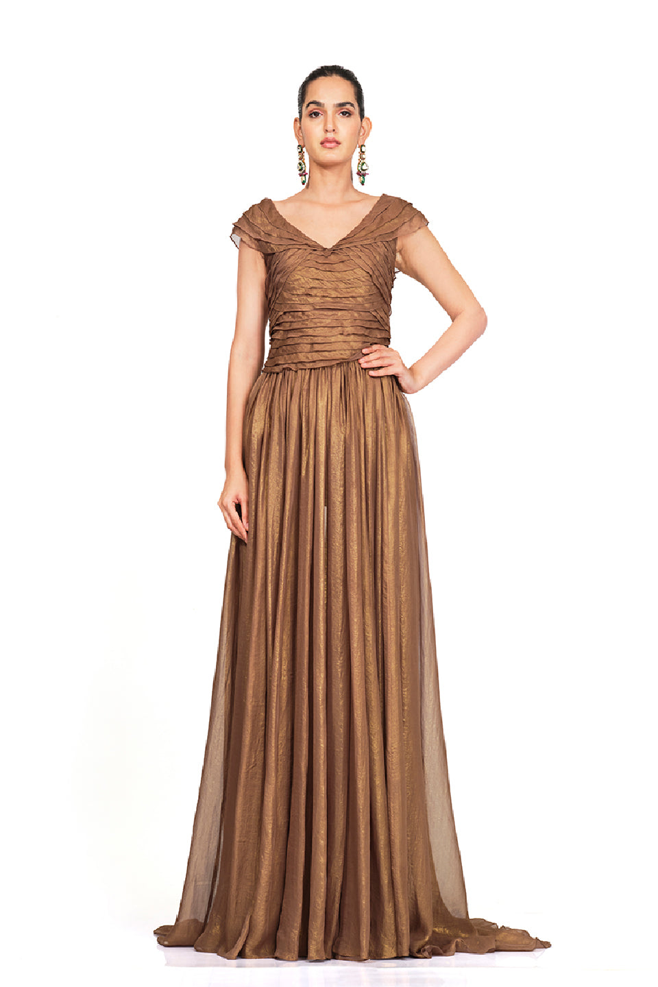 Copper layered gown