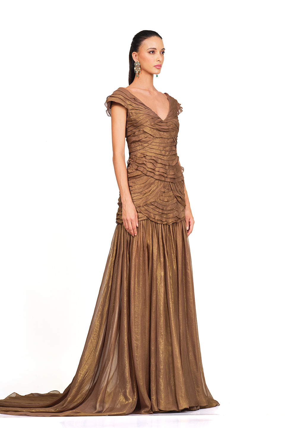 Copper layered gown