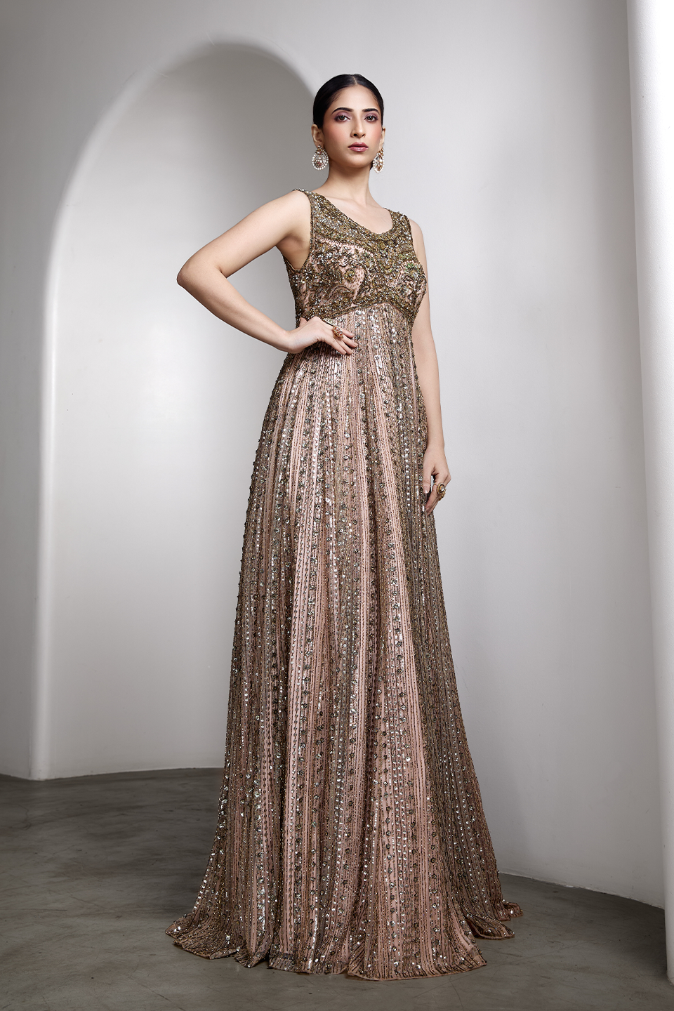 Pink Embellished Gown