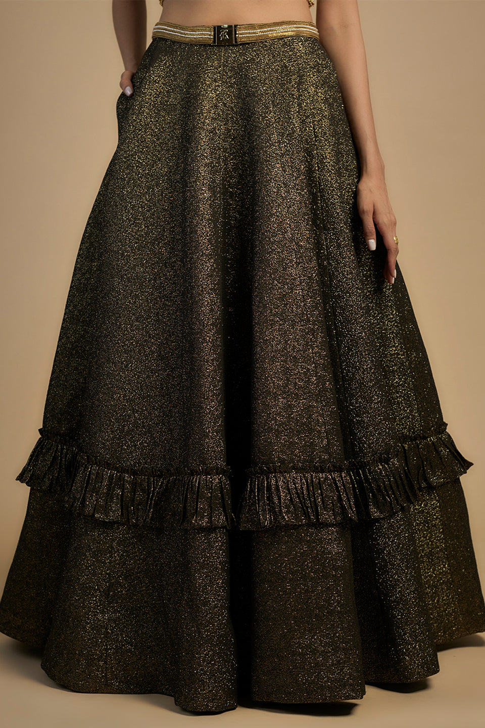 Tassel Blouse and Lehenga Set