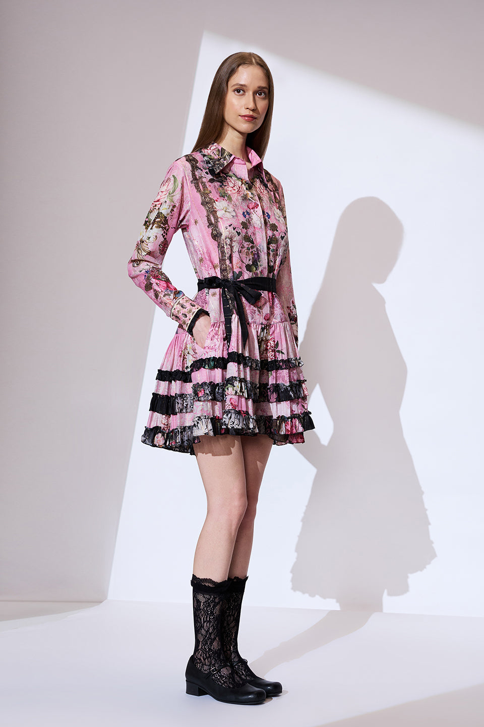Prined shirt dress