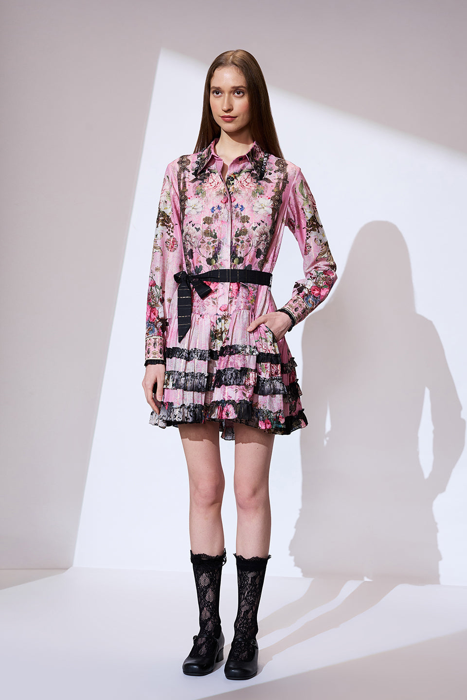 Prined shirt dress