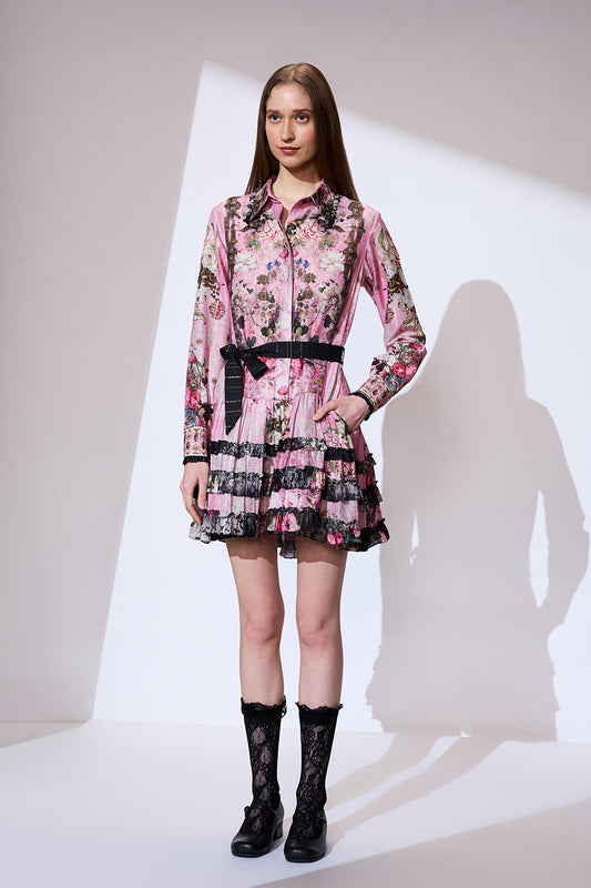 Prined shirt dress
