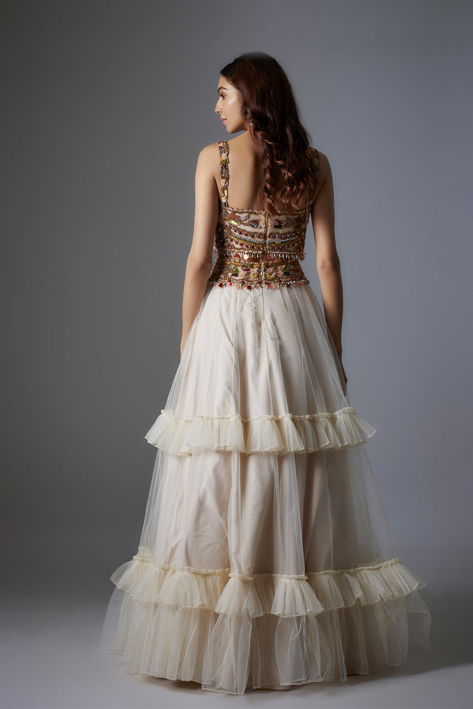 Ivory Embroidered Lehenga Set