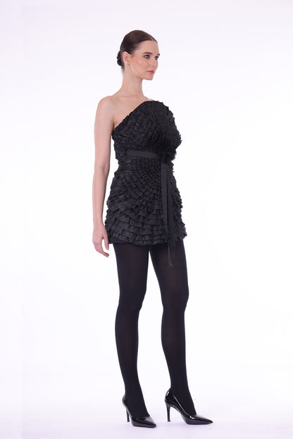 Black avant Garde  short dress