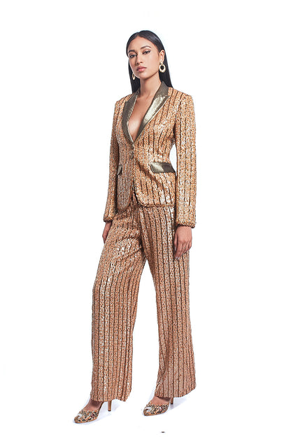 Gold sequinned blazer