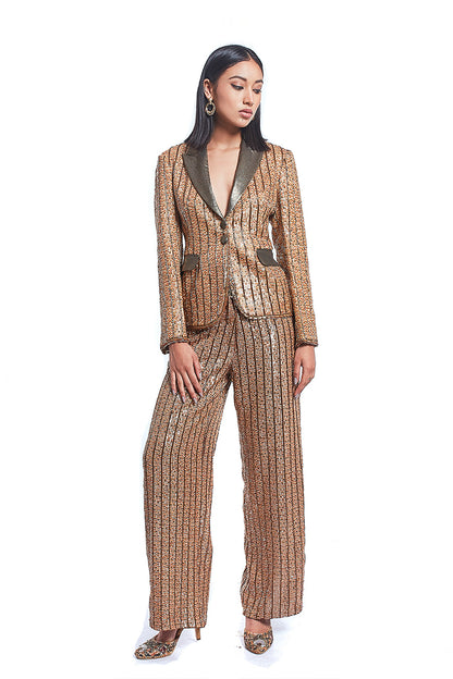 Gold sequinned blazer