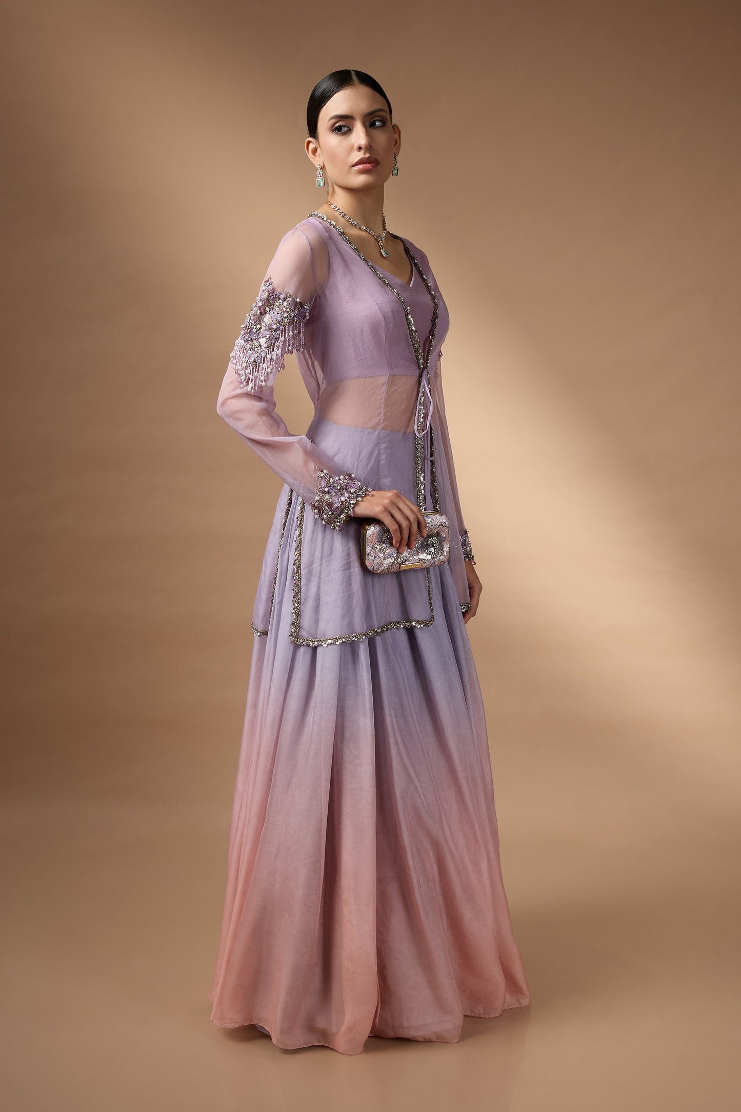 Short jacket lehenga set