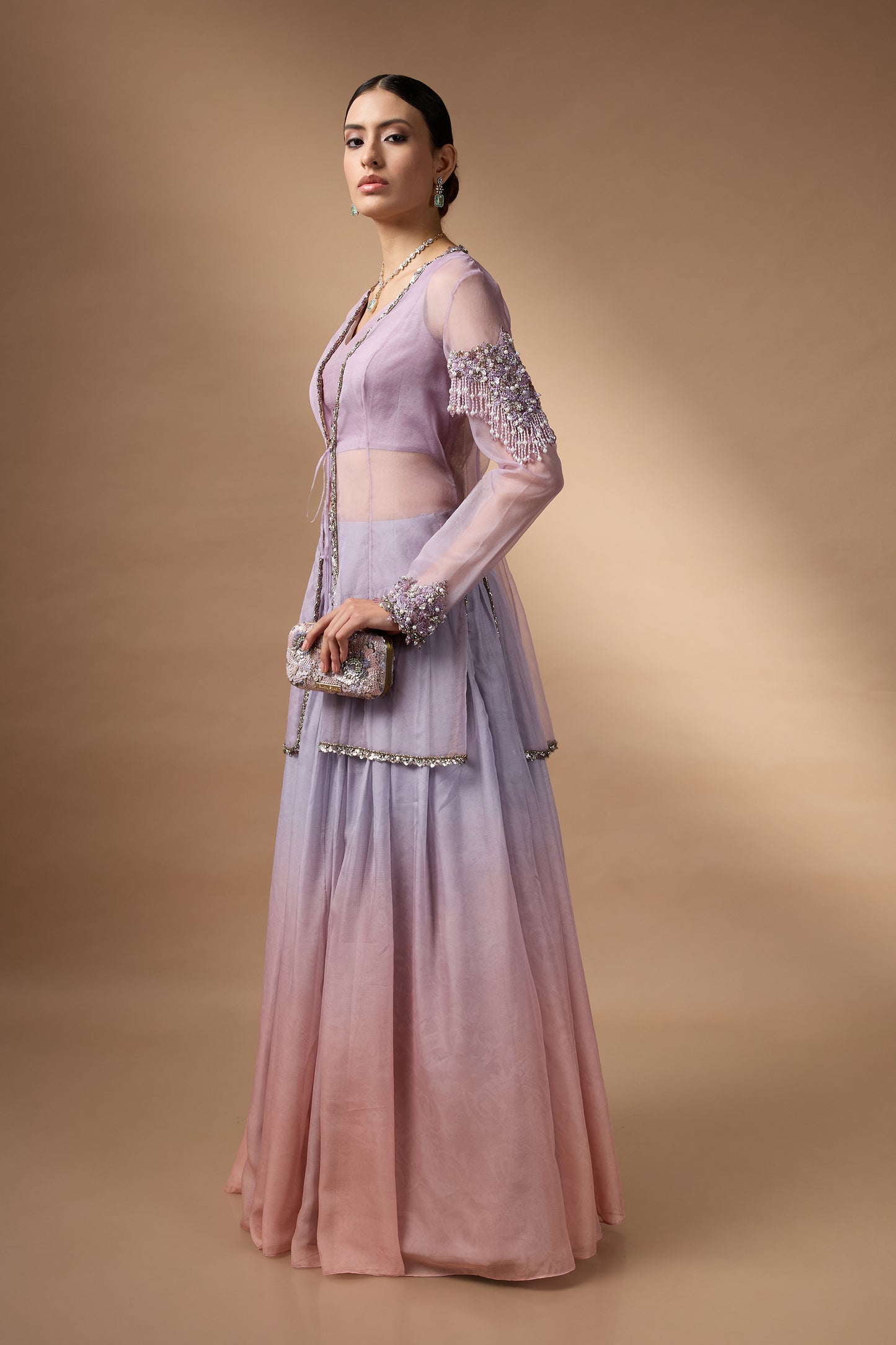 Short jacket lehenga set