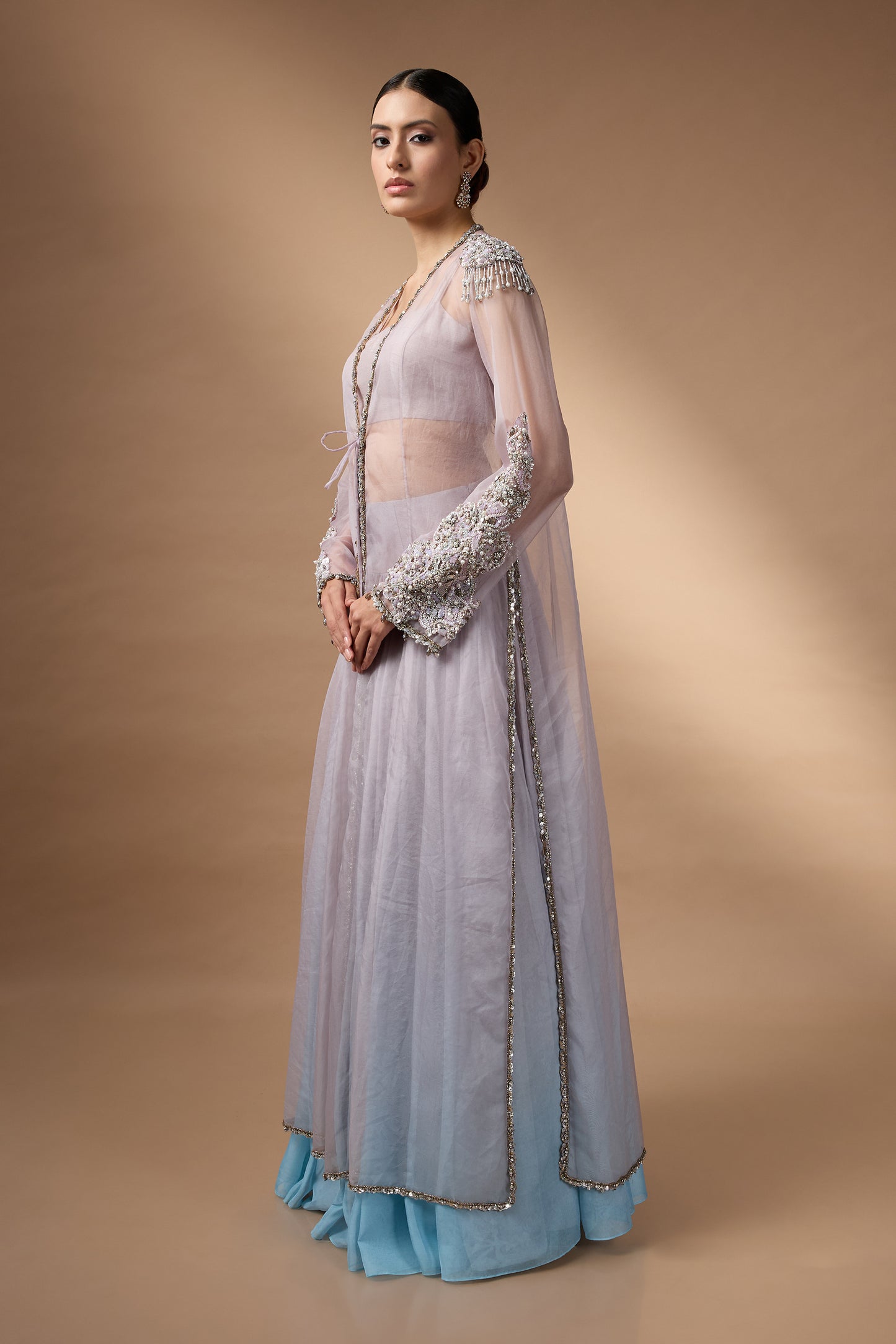 Long Jacket Lehenga Set