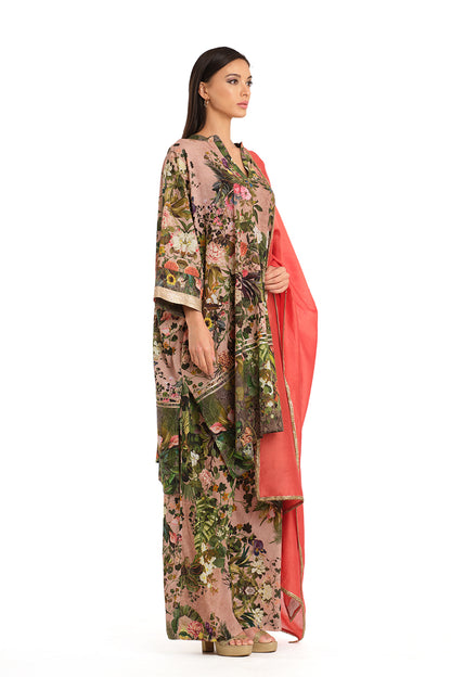 Botanical printed tunic set