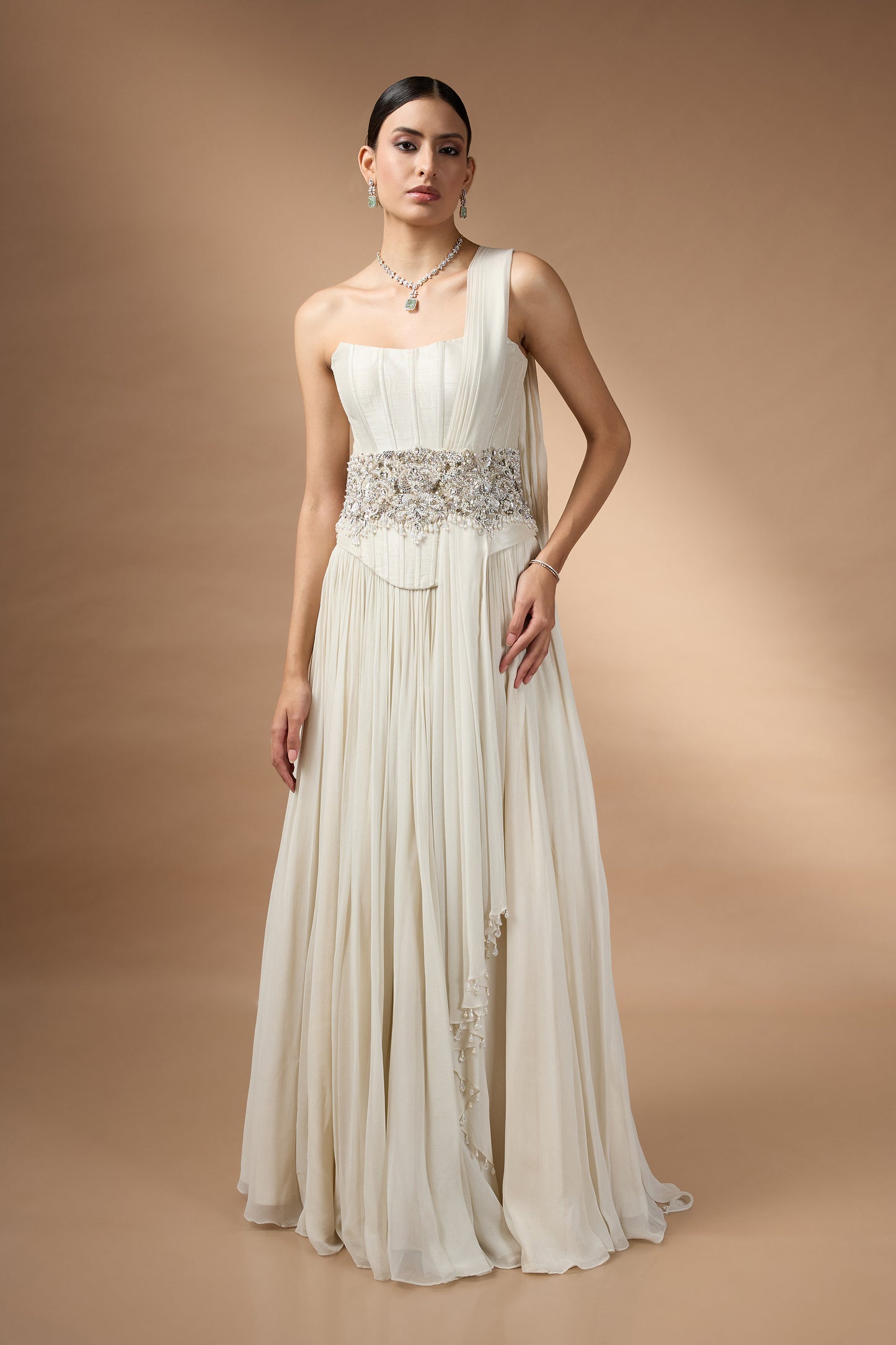 Ivroy corset fit top and skirt set