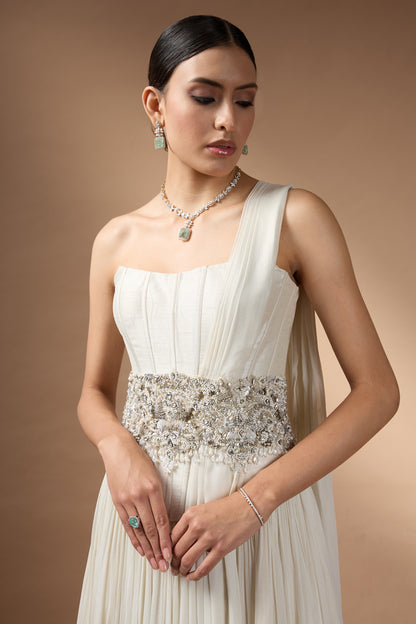 Ivroy corset fit top and skirt set