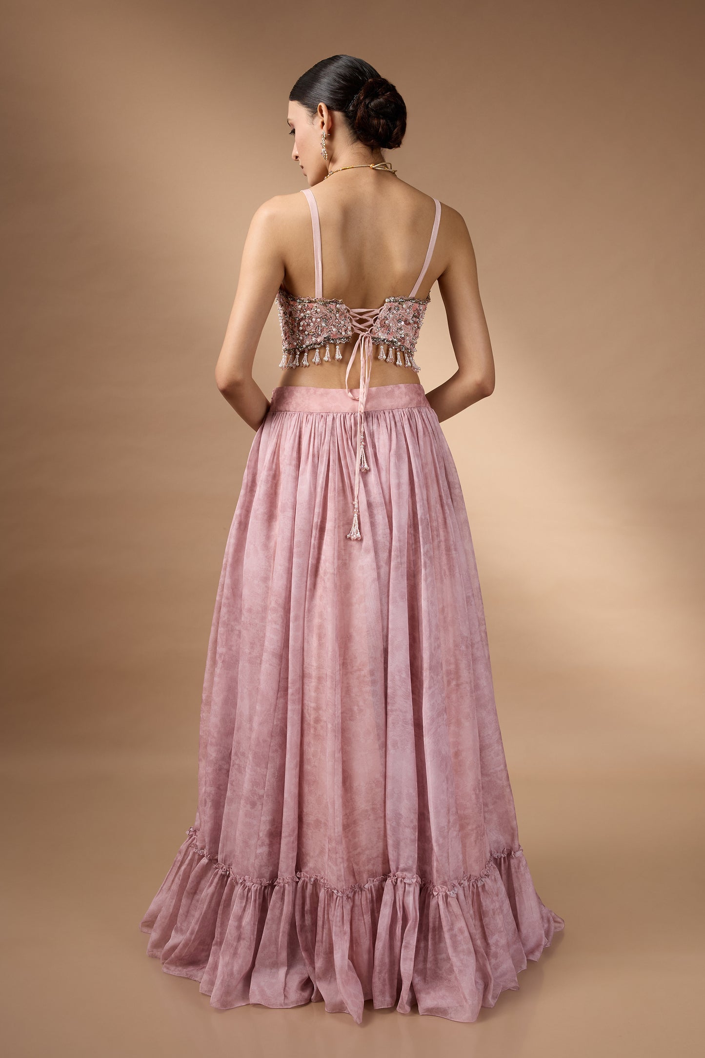 Pink Printed Lehenga set