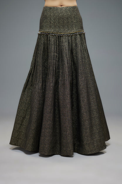 Antique Gold Lehenga with Corset Blouse